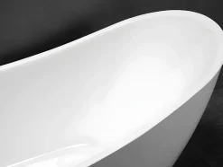 Baignoire îlot NATALIA avec robinetterie - 220L - L150 x P75 x H70cm - Blanche
