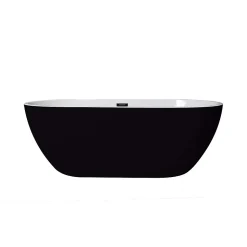 Baignoire îlot noire Fidji 170x80 cm