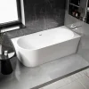 Baignoire îlot NOVA CORNER acrylique blanc - montage droite -170x78cm - Garantie 5 ans - Avec robinet mitigeur 1521, Avec siphon