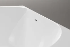 Baignoire îlot NOVA SLIM LINE acrylique - montage droite - Garantie 5 ans - Avec siphon et robinet mitigeur 1523C, 150x78cm