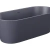 Baignoire îlot ovale - 255L - 159 x 74 x 56 cm - Bleu mat - Acrylique - LUZECA