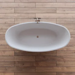 Baignoire îlot ovale NEROON 2.0 Grise L. 170 x l. 80 cm, by SPALINA