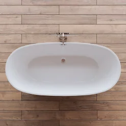 Baignoire îlot ovale Venecia, noir mat, 170x80 cm, by Spalina