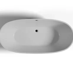 Baignoire îlot ovale Venecia, gris mat, 170x80 cm, by Spalina
