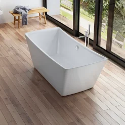 Baignoire îlot rectangulaire Kira 170x63 cm, blanc, by Spalina