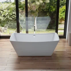 Baignoire îlot rectangulaire Kira 170x63 cm, blanc, by Spalina