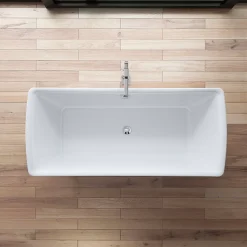 Baignoire îlot rectangulaire Kira 170x63 cm, blanc, by Spalina