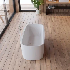 Baignoire îlot rectangulaire Dune 170x80 cm, blanc, by Spalina