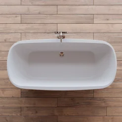 Baignoire îlot rectangulaire Dune 170x80 cm, blanc, by Spalina