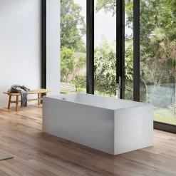 Baignoire îlot rectangulaire Arko 170x75 cm, blanc, By Spalina