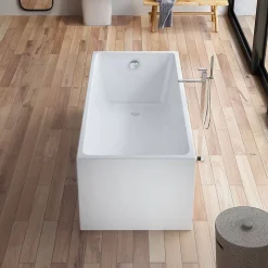 Baignoire îlot rectangulaire Arko 170x75 cm, blanc, By Spalina