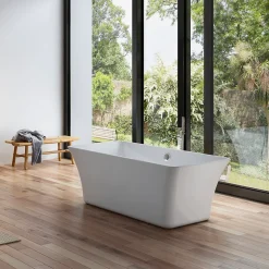 Baignoire îlot rectangulaire Sorrow 170x75 cm, blanc, By Spalina