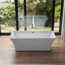 Baignoire îlot rectangulaire Sorrow 170x75 cm, blanc, By Spalina