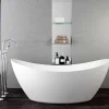 Baignoire îlot SIENA acrylique blanc mat - 173x73x75cm - Garantie 5 ans - Avec robinet mitigeur 1521, Avec siphon