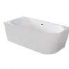 Baignoire îlot ZOYA GLAM SILVER angle droit - 170 x 80 cm