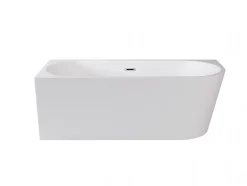 Baignoire îlot ZOYA GLAM SILVER angle droit - 170 x 80 cm