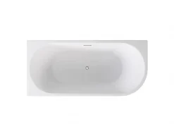 Baignoire îlot ZOYA GLAM SILVER angle droit - 170 x 80 cm