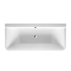Baignoire murale acrylique rectangulaire à encastrer, 2 dossiers, 180x80x49,5cm, Garantie 5 ans, Sans pieds, Blanc brillant, P3