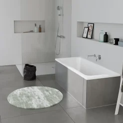 Baignoire murale acrylique rectangulaire à encastrer salle de bain, 2 dossiers, 160x70x47cm Sans pieds, Blanc, DURAPECOS