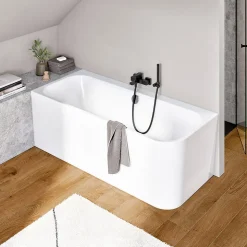 Baignoire murale Villeroy & Boch Architectura pour installation en angle à droite, 1700 x 750 mm, Blanc