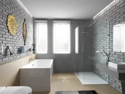 Baignoire rectangulaire 180 x 80 INES acrylique blanc + avec Tablier + Pieds + Vidage à chromé