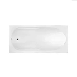 Baignoire rectangulaire - 180 x 80 cm - sans Habillage - avec Pieds - Vidage Chrome - BONA