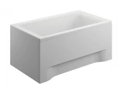 Baignoire rectangulaire 100 x 70 CAPRI acrylique blanc + avec Tablier + Pieds + Vidage à chromé
