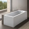 Baignoire rectangulaire 140 x 70 SHEA acrylique blanc + avec Tablier + Pieds + Vidage à chromé