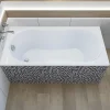 Baignoire rectangulaire 150 x 70 GRACJA acrylique blanc + Support stabilisateur en polystyrène + Pieds + Vidage à chromé