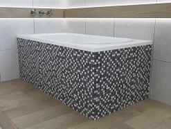 Baignoire rectangulaire 150 x 70 GRACJA acrylique blanc + Support stabilisateur en polystyrène + Pieds + Vidage à chromé