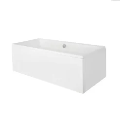 Baignoire rectangulaire - 190 x 90 cm - avec Tablier - Pieds - Vidage Chrome - QUADRO