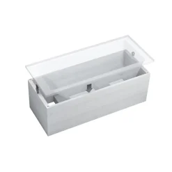 Baignoire rectangulaire 150 x 75 CLASSIC SLIM acrylique blanc + Support stabilisateur en polystyrène + Pieds + Vidage à chromé