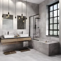 Baignoire rectangulaire 155 x 70 QUADRO SLIM acrylique blanc + Habillage en polystyrène + Pieds + Vidage à chromé