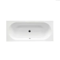 Baignoire rectangulaire - 150 x 75 cm - sans Habillage - avec Pieds - Vidage Chrome - VITAE SLIM