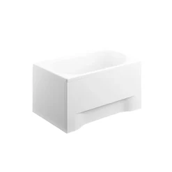 Baignoire rectangulaire 100 x 65 MINI acrylique blanc + avec Tablier + Pieds + Vidage à chromé