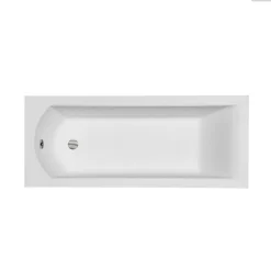 Baignoire rectangulaire - 160 x 70 cm - sans Habillage - avec Pieds - Vidage Chrome - SHEA