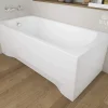 Baignoire rectangulaire 120 x 70 CLASSIC acrylique blanc + avec Tablier + Pieds + Vidage à chromé