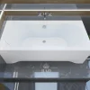 Baignoire rectangulaire 170 x 80 LONG acrylique blanc + avec Tablier + Pieds + Vidage à chromé