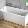 Baignoire rectangulaire - avec Tablier Blanc et Repose Tête OFFERT - MODERN - 180 x 80 cm