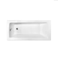 Baignoire rectangulaire - 170 x 75 cm - avec Habillage - Pieds - Poignées - Repose-tête - Vidage Chrome - TALIA PREMIUM