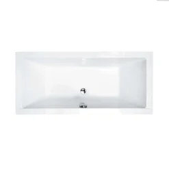 Baignoire rectangulaire - 155 x 70 cm - avec Tablier - Pieds - Vidage Chrome - QUADRO