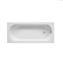 Baignoire rectangulaire - 170 x 75 cm - avec Habillage - Pieds - Vidage Chrome - INTRICA SLIM