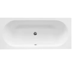 Baignoire rectangulaire blanche à encastrer + repose tête - 170 x 75 cm - VITAE SLIM