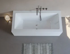 Baignoire rectangulaire CUBE blanche 180x90 Tablier non inclus