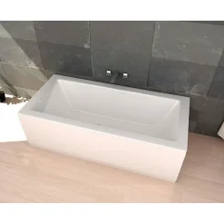 Baignoire rectangulaire CUBE blanche 180x90 Tablier non inclus