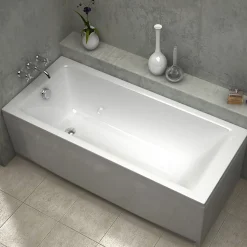 Baignoire rectangulaire encastrable BALI blanc brillant 170x75
