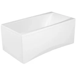 Baignoire rectangulaire 160x75 cm VIRGO encastrable en acrylique + tablier central