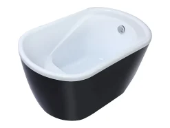 Baignoire sabot - 165 L - 120 x 75 x 65 cm - Noire - PICCOLA