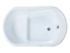 Baignoire sabot - 165 L - 120 x 75 x 65 cm - Noire - PICCOLA