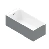 Baignoire semi îlot 160x75 cm Bakor gris